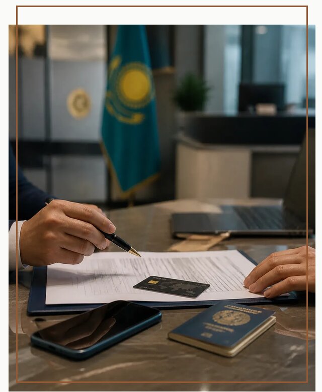 Открытие счета и банковской карты в Казахстане в Советской Гавани